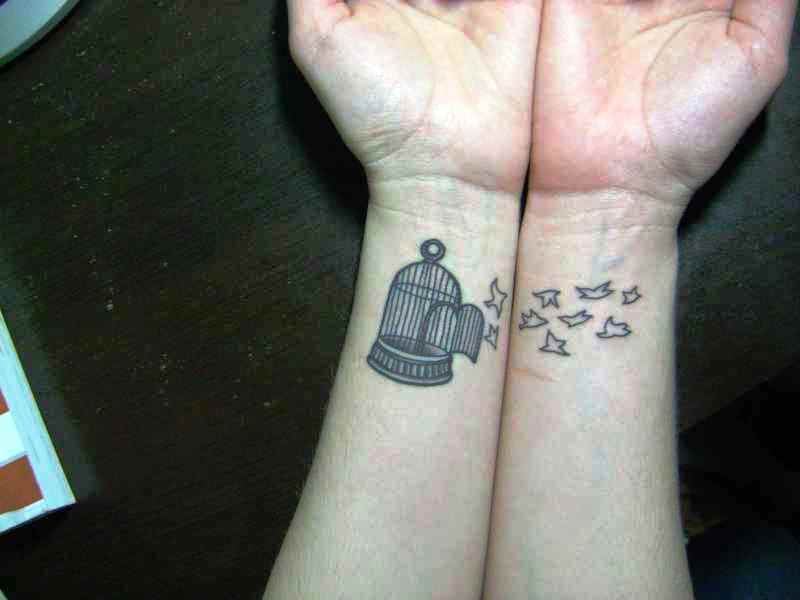 Adorable Birdcage Wrist Tattoo