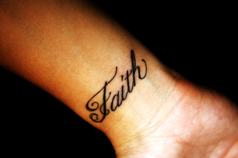 Adorable Faith Tattoo On Wrist