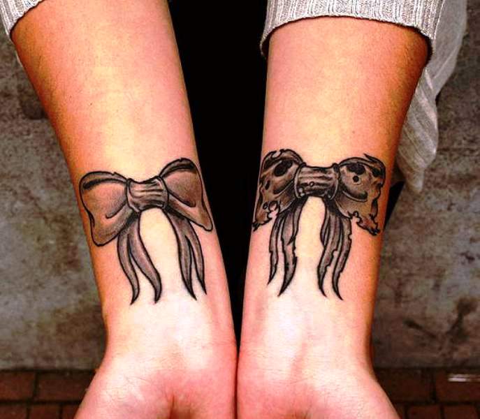 Amazing Bows Tattoos On Both Wrist