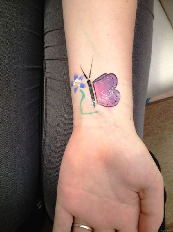 Amazing Colored Butterfly Tattoo