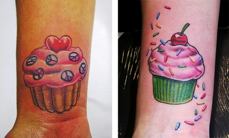 Amazing Cupcake Tattoo On Wrist