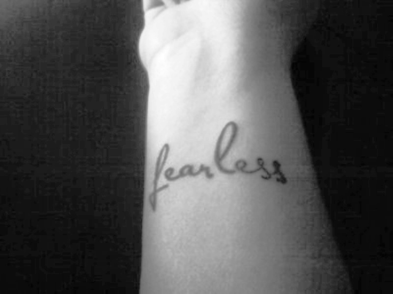 Amazing Fearless Wrist Tattoo