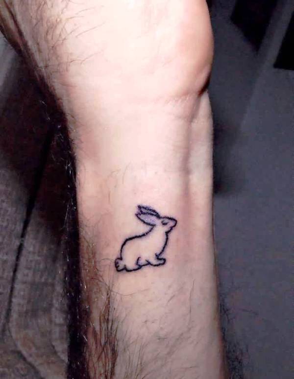 Amazing Rabbit Tattoo On Wrist