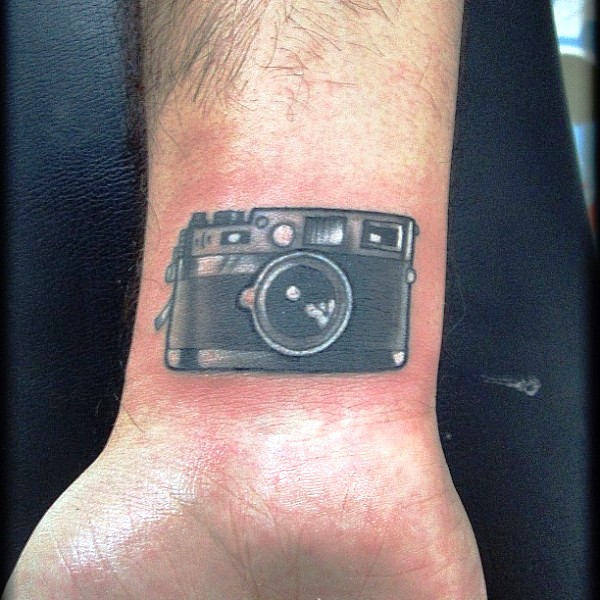 Amazing Camera Wrist Tattoo