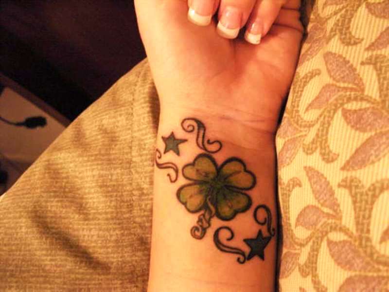 Attractive Four Leaf Tattoo