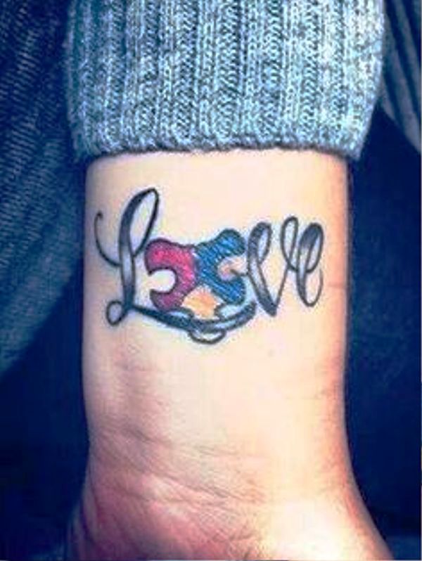 Autism Love Tattoo Design