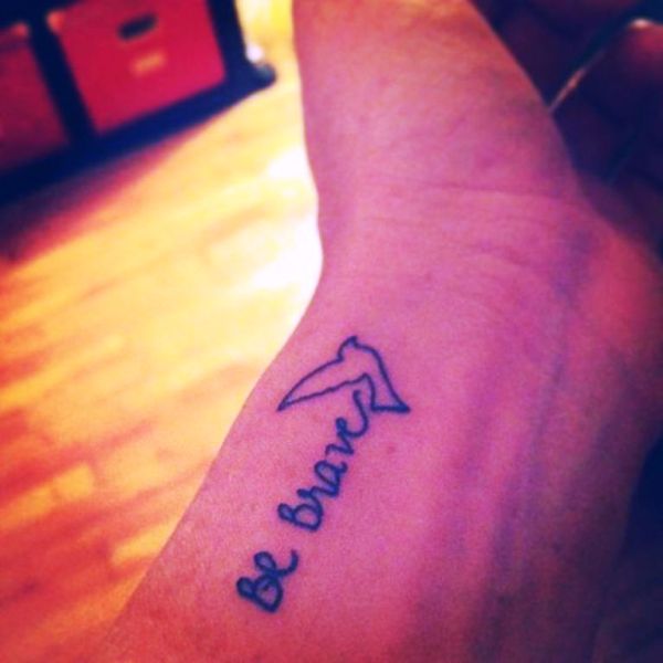 Be Brave Wrist Tattoo