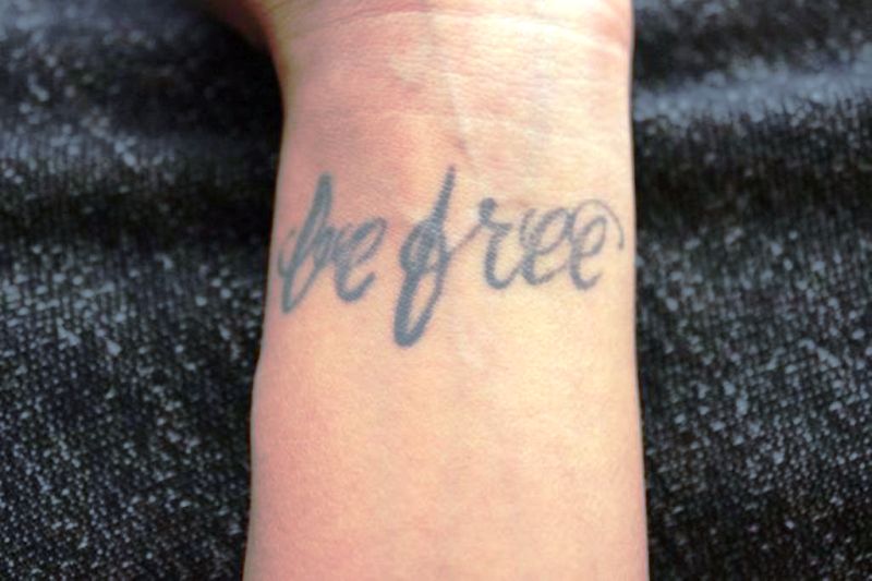 Be Free Tattoo On Wrist