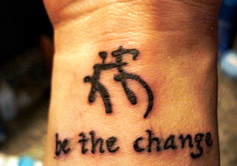 Be The Change Cycle Tattoo