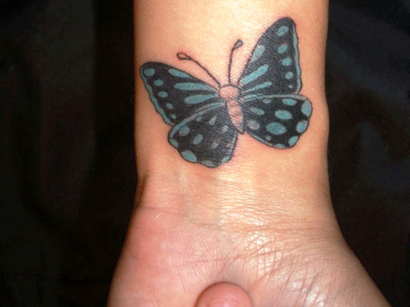 Beautiful Butterfly Tattoo On Wrist