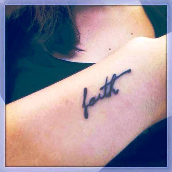 Beautiful Faith Tattoo On Wrist