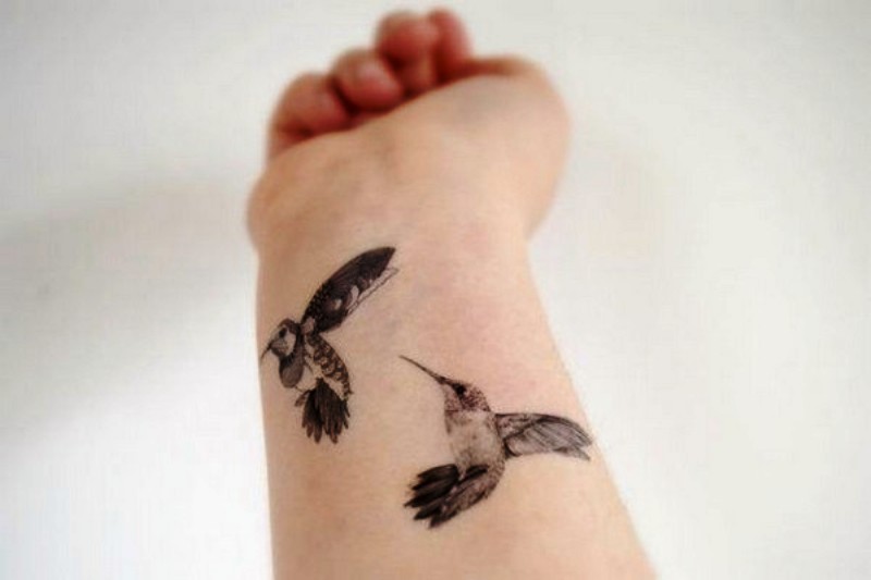Beautiful Flying Birds Tattoo