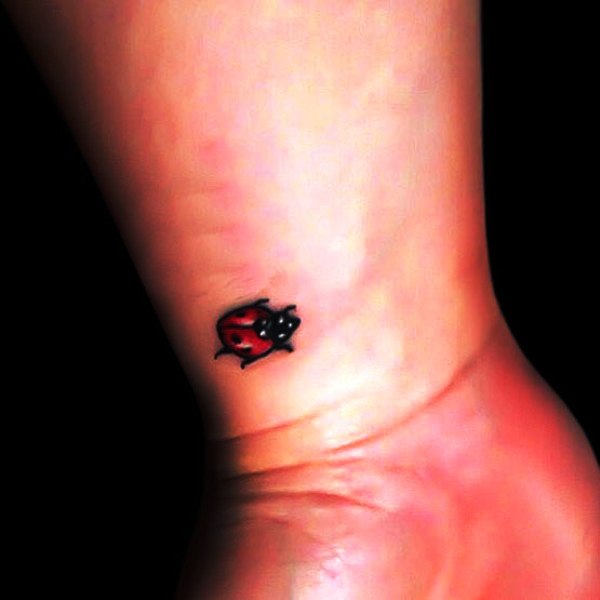 Beautiful Ladybug Tattoo On Wrist