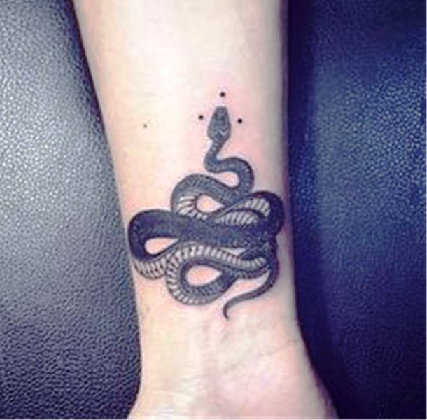 Beautiful Snake Wrist Tattoo
