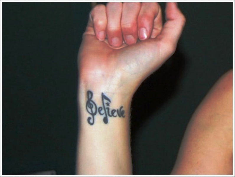 Believe Wrist Tattoo Design