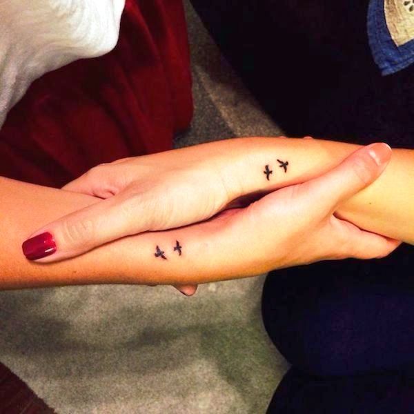 Birds Tattoos On Both Wrist