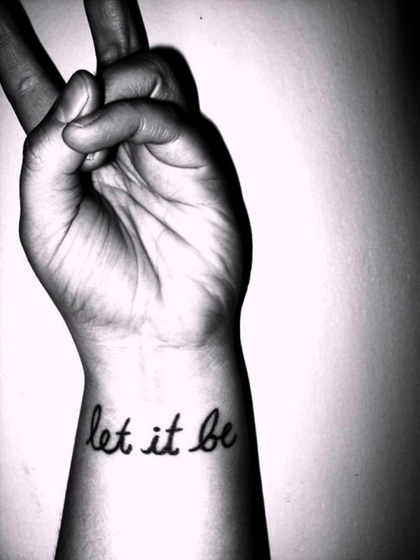 Black And White Let It Be Tattoo