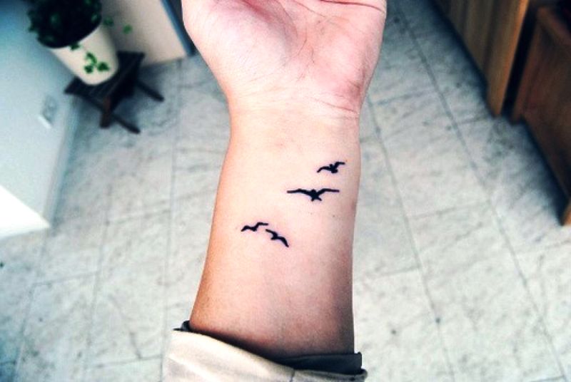 Black Little Birds Tattoo