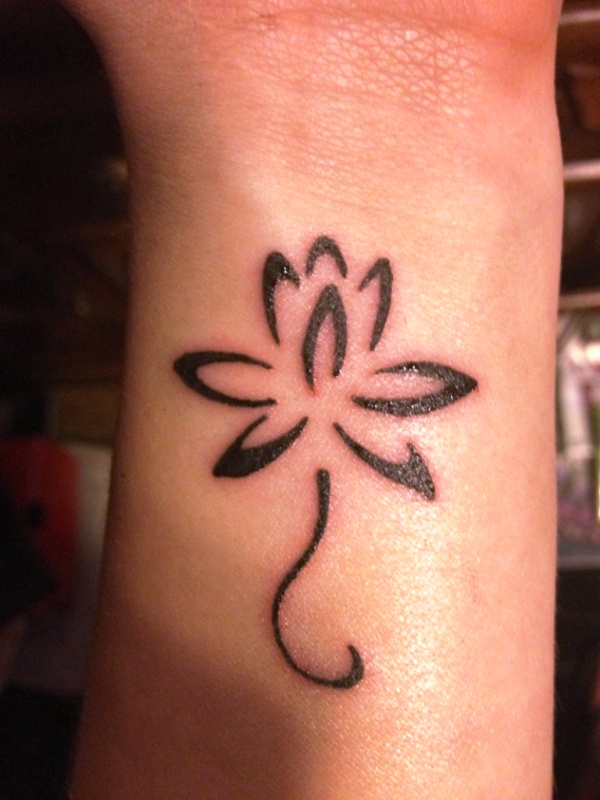 Black Lotus Flower Tattoo