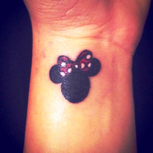 Bow On Minnie Mouse Head Design Tattoo