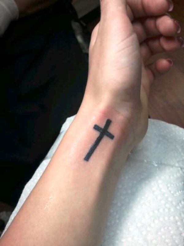Brilliant Black Cross Tattoo