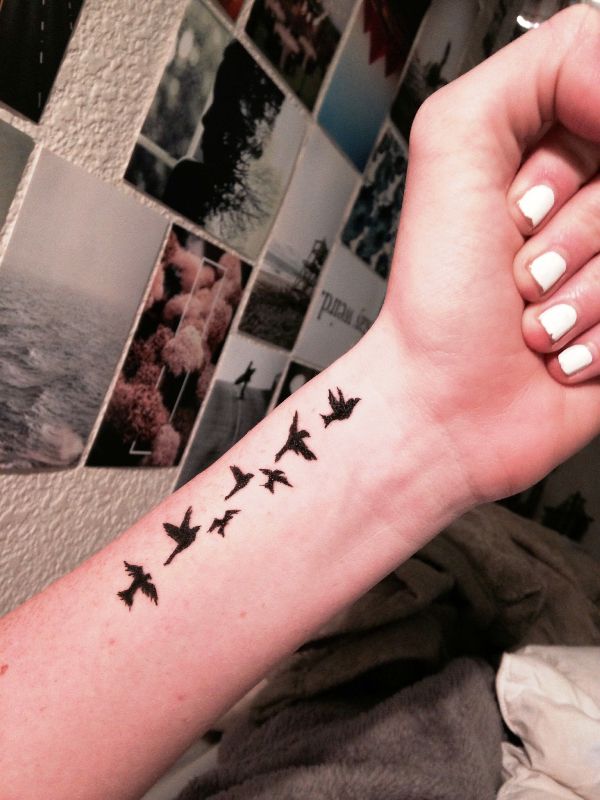 Brilliant Flying Birds Tattoo Design