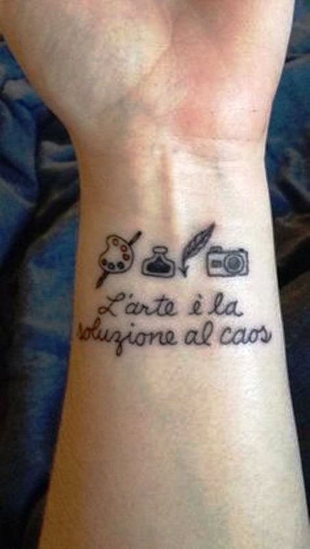 Camera Quote Tattoo On Wrist