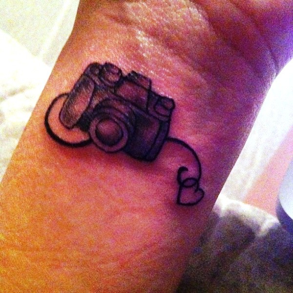 Camera Wrist Tattoo Design