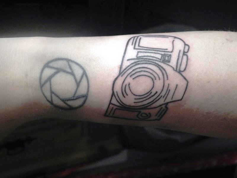 Camera Wrist Tattoo