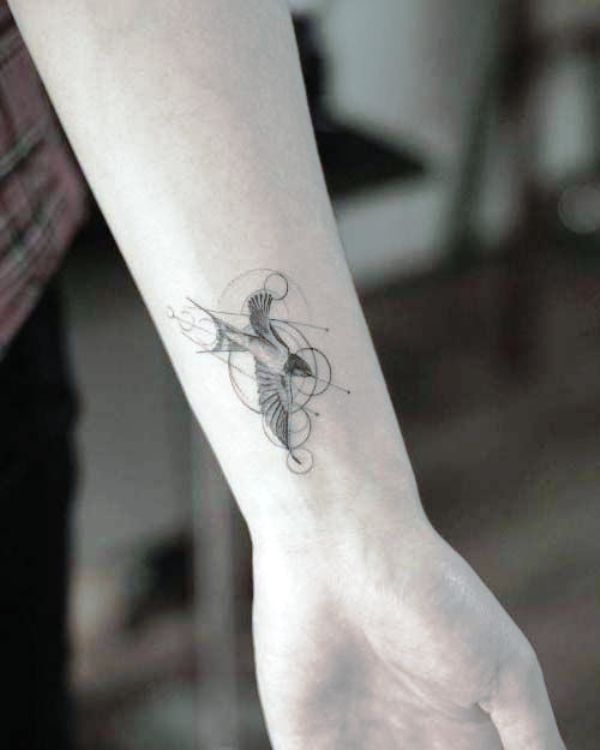 Celtic Design Flying Bird Tattoo