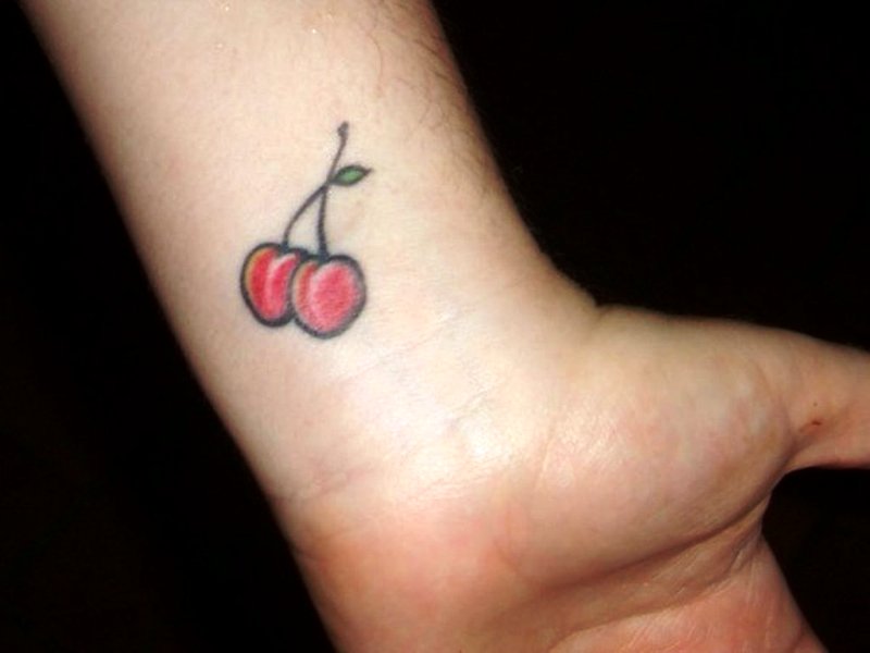 Cherry Tattoo On Wrist