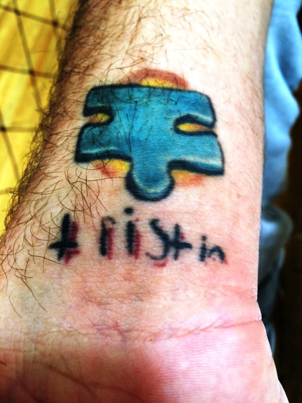 Classic Autism Tattoo On Wrist