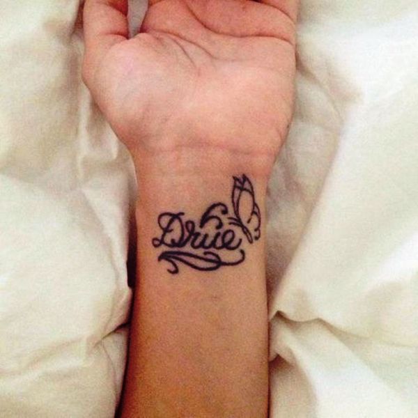 Classic Butterfly Tattoo On Wrist