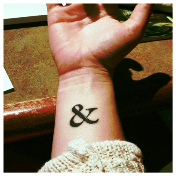 Cool Ampersand Tattoo On Wrist