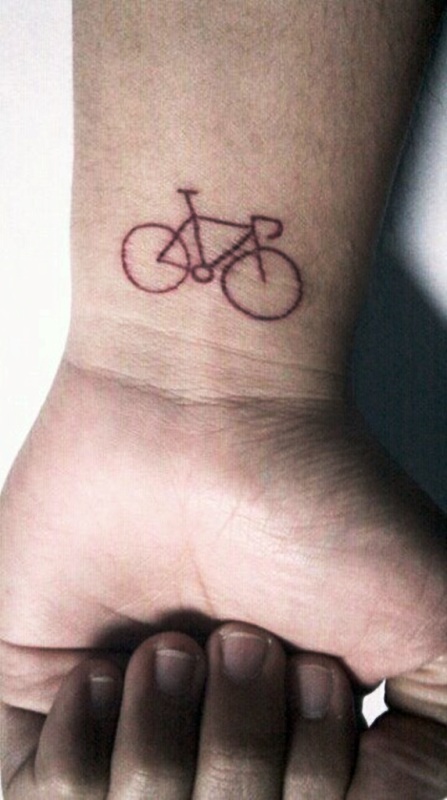 Cool Cycle Tattoo On Wrist