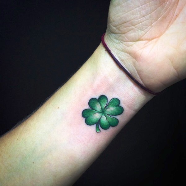Cool Four Leaf Tattoo On Wrist