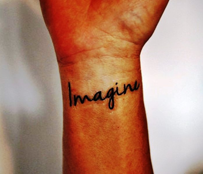 Cool Imagine Wrist Tattoo