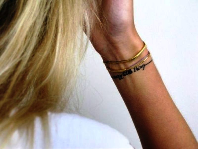 Crazy Little Thing Tattoo On Wrist