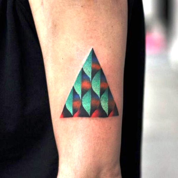 Creative Geometric Triangle Tattoo