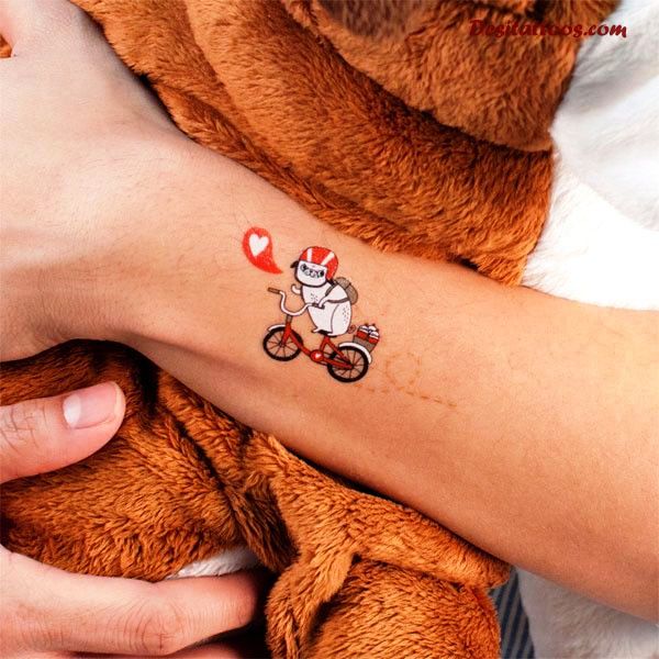 Cute Cycle Wrist Tattoo