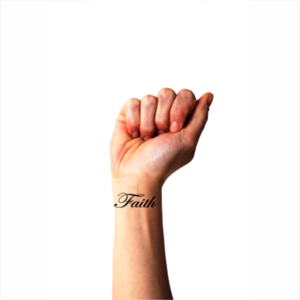 Cute Faith Wrist Tattoo