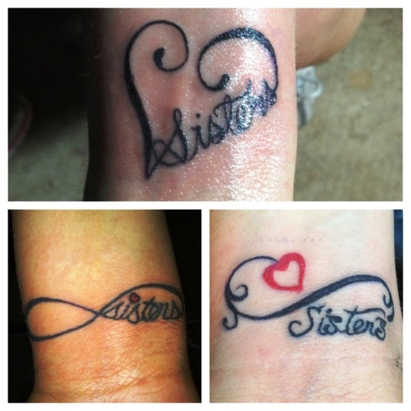 Cute Sisters Tattoo Design