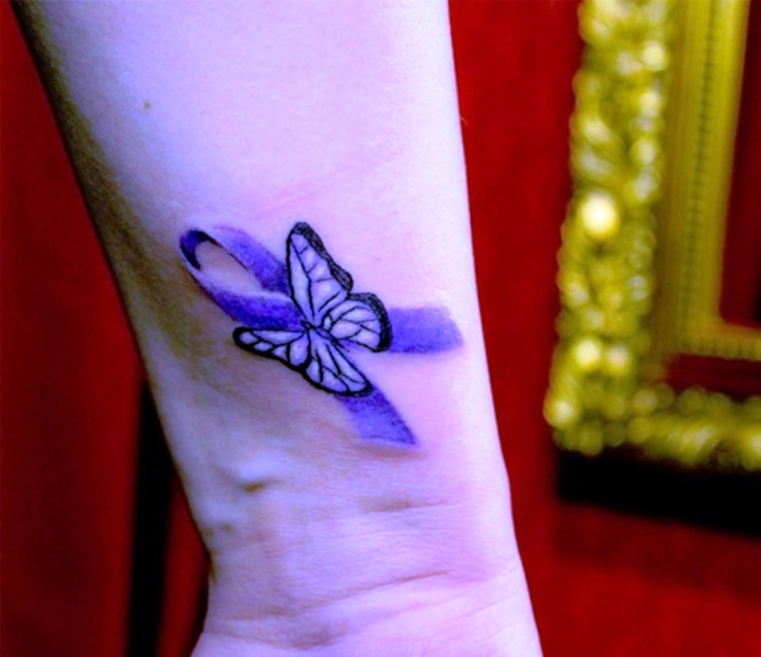 Designer Butterfly Tattoo On Wrist