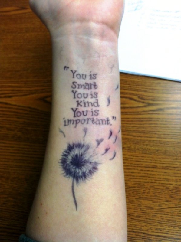 Dandelion Tattoo With Quote