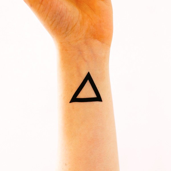 Dark Black Triangle Tattoo