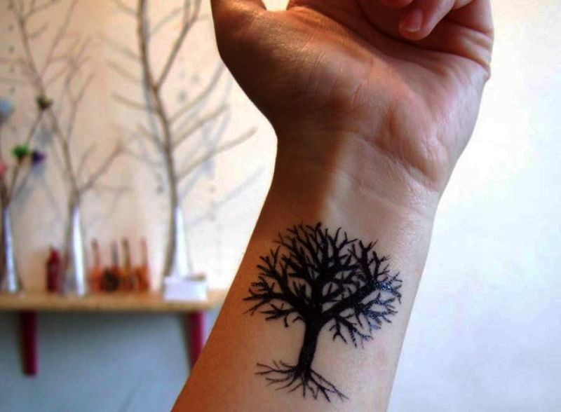 Delightful Tree Tattoo On Wrist