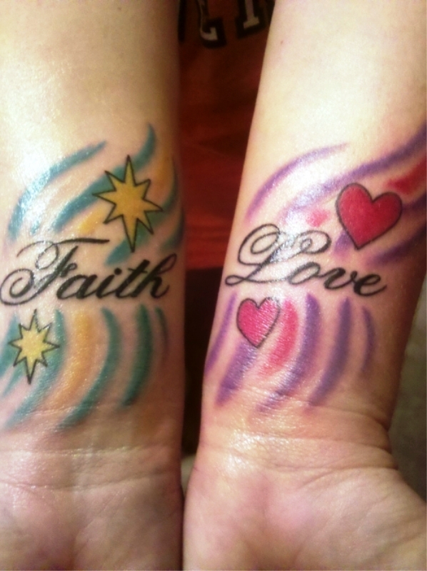 Designer Faith Love Tattoo