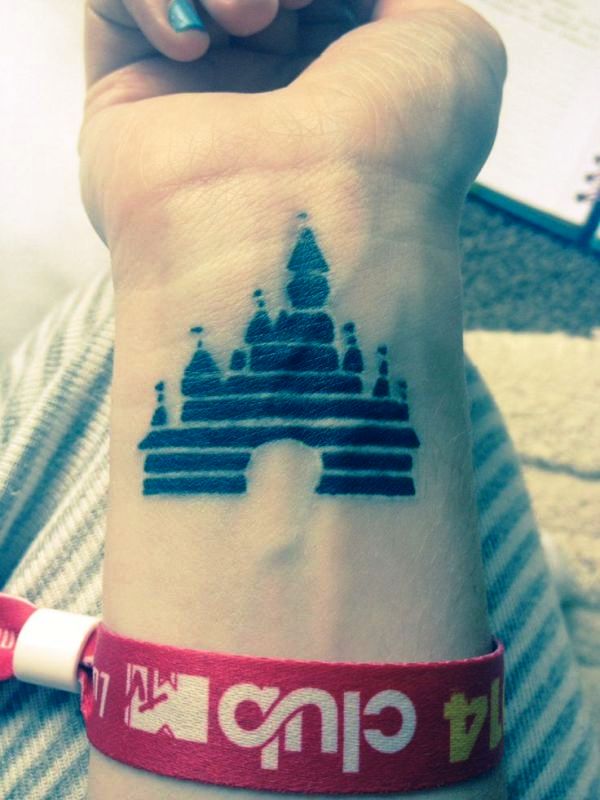 Disney Castle Wrist Tattoo