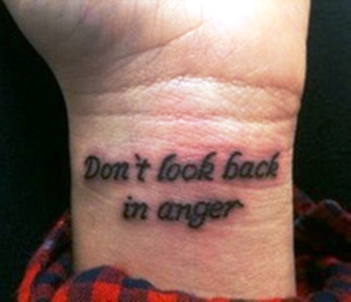 Don't Look Quote Tattoo