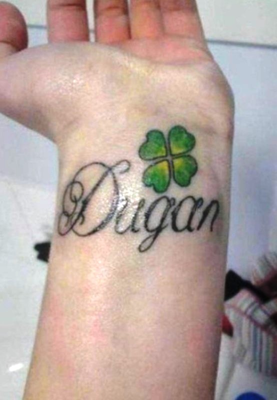 Dugan Leaf Tattoo On Wrist